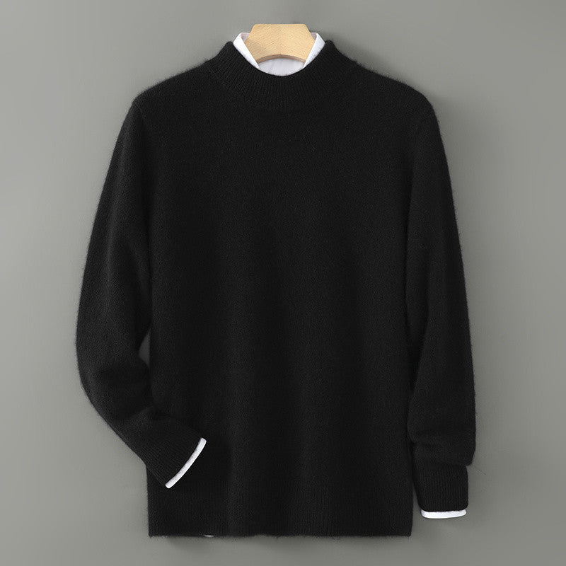 Men's Loose Fuzzy Turtleneck