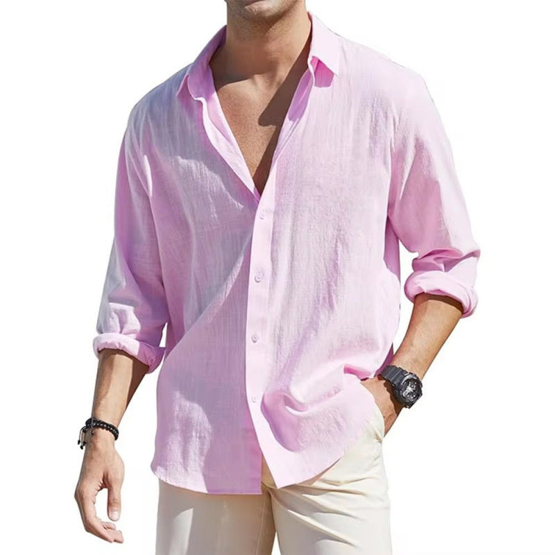 Men's Linen Long Sleeve