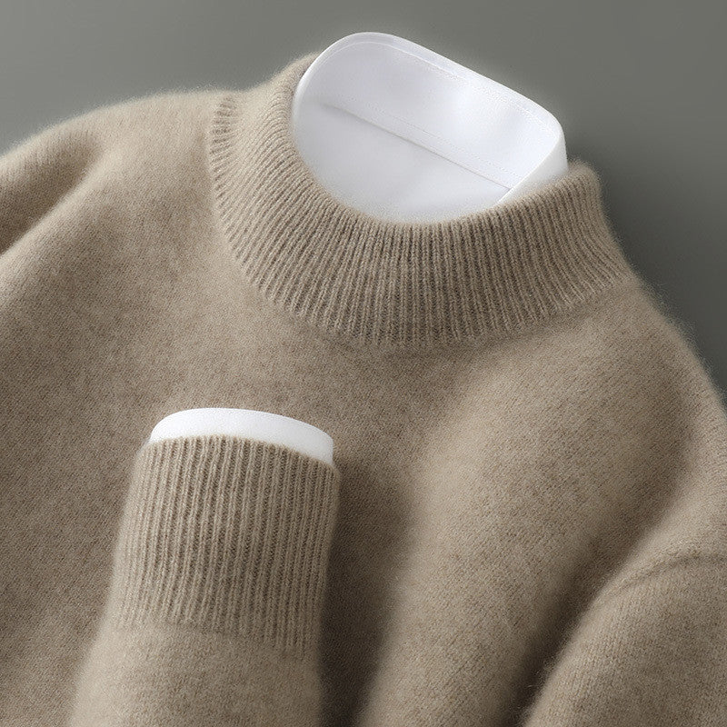 Men's Loose Fuzzy Turtleneck