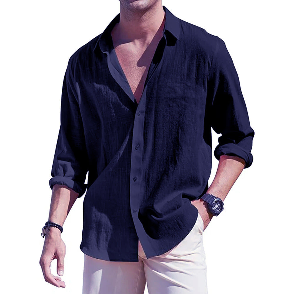 Men's Linen Long Sleeve