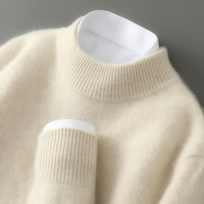 Men's Loose Fuzzy Turtleneck