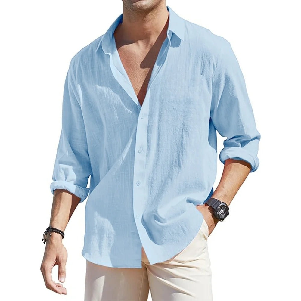 Men's Linen Long Sleeve