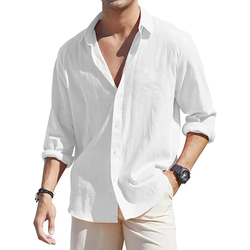Men's Linen Long Sleeve