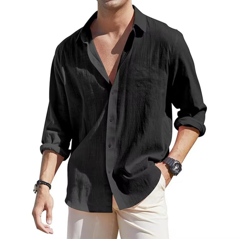 Men's Linen Long Sleeve