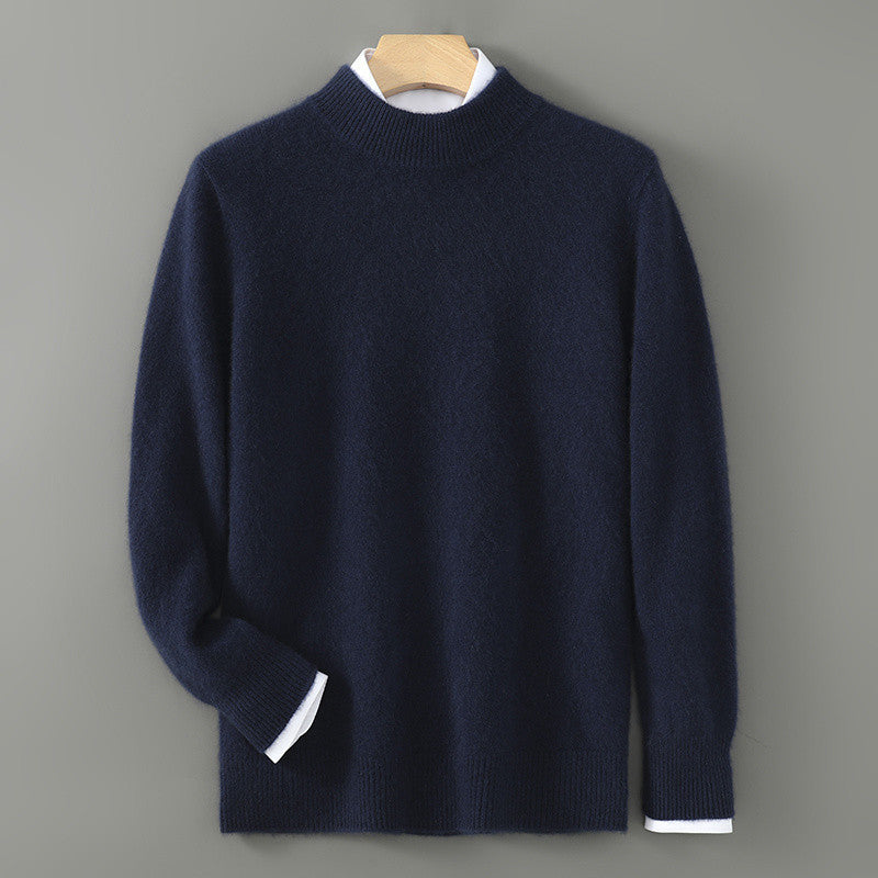 Men's Loose Fuzzy Turtleneck