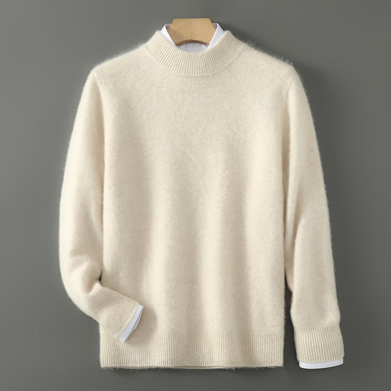 Men's Loose Fuzzy Turtleneck