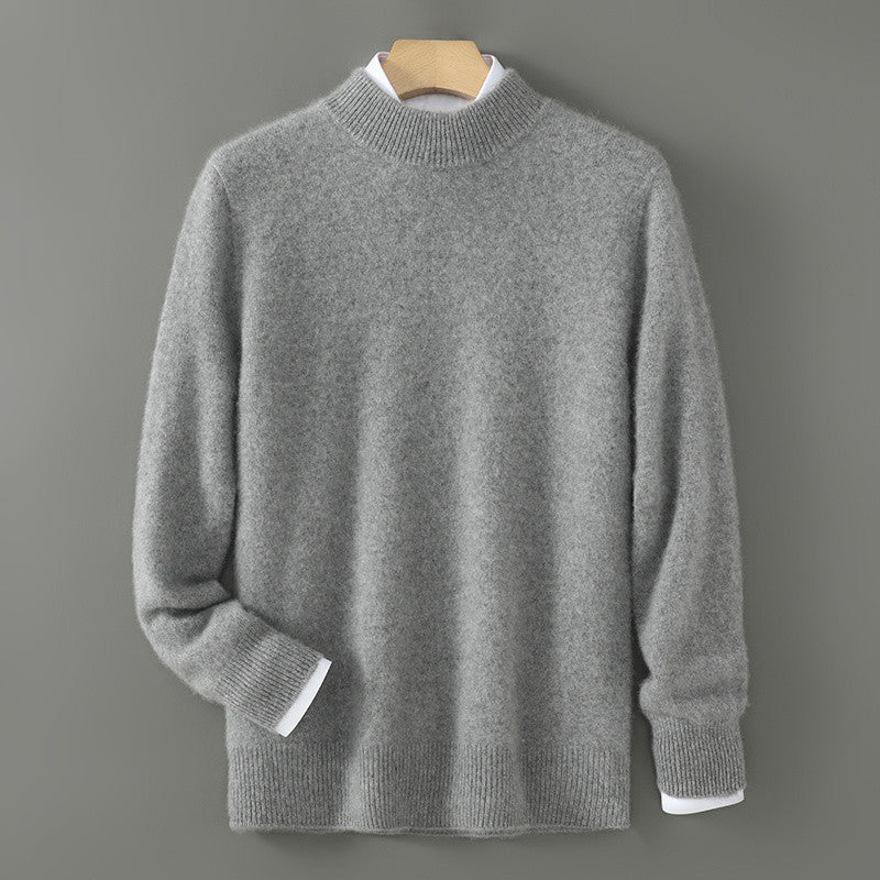 Men's Loose Fuzzy Turtleneck