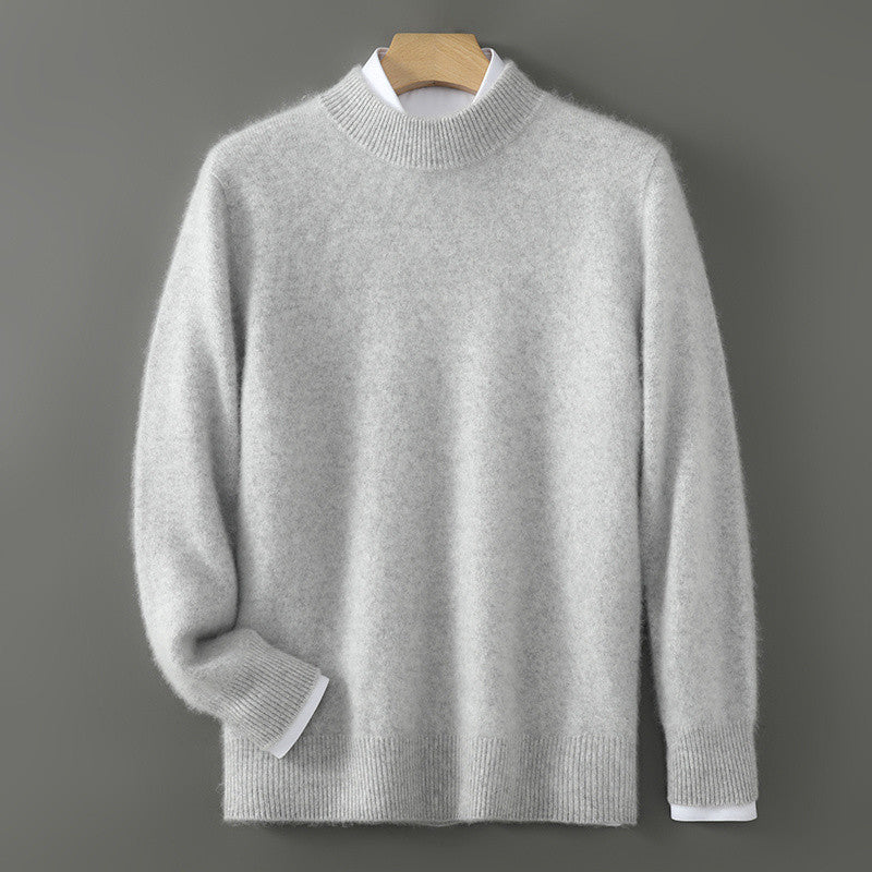 Men's Loose Fuzzy Turtleneck